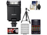 Sony Alpha HVL F20M External Flash with Batteries Charger Tripod Accessory Kit