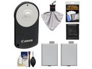 Canon RC 6 Wireless Remote Shutter Release Controller for Rebel XSi T1i with 2 LP E5 Batteries Accessory Kit