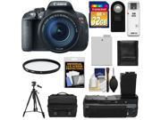 Canon EOS Rebel T5i Digital SLR Camera EF S 18 135mm IS STM Lens with 32GB Card Battery Case BG E8 Grip Filter Remote Tripod Accessory Kit