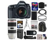 Canon EOS 5D Mark III Digital SLR Camera with EF 24 105mm L IS USM Lens 70 200mm f 2.8 L IS II Lens 64GB Card Case Battery Charger Grip Tripod Kit