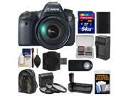 Canon EOS 6D Digital SLR Camera Body with EF 24 105mm L IS USM Lens with 64GB Card Backpack Battery Charger Grip 3 UV CPL ND8 Filters Kit
