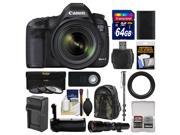 Canon EOS 5D Mark III Digital SLR Camera with EF 24 70mm f 4.0L IS USM Lens with 500mm Telephoto Lens 64GB Card Backpack Battery Charger Grip Monopo
