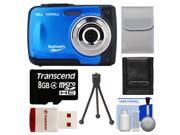 Bell Howell Splash WP10 Shock Waterproof Digital Camera Blue with 16GB Card Reader Case Tripod Accessory Kit