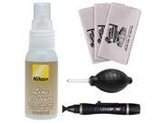 Nikon Lens Cleaner Fluid Spray Bottle 1oz 30ml with Hurricane Blower Lenspen Cleaning Cloths