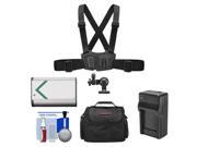 Sony AKA CMH1 Chest Mount Harness for Action Cam with NP BX1 Battery Charger Case Accessory Kit