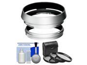 Bower AR X100 Adapter Ring Hood for Fuji X100 X100S X100T Camera 49mm with 3 UV CPL ND8 Filters Cleaning Kit
