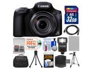 Canon PowerShot SX60 HS Wi Fi Digital Camera with 32GB Card Case Flash Battery Tripods Kit