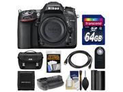 Nikon D7100 Digital SLR Camera Body with 64GB Card Case Battery Grip HDMI Cable Remote Accessory Kit