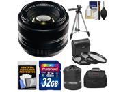 Fujifilm 35mm f 1.4 XF R Lens with 32GB Card 3 UV CPL ND8 Filters Case Lens Pouch Tripod Accessory Kit