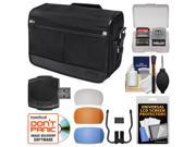 Nikon DSLR Camera Tablet Messenger Shoulder Bag with Diffuser Filter Set Accessory Kit