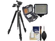 Davis Sanford Magnum XG 72 Pro Photo Video Tripod with 3 Way Fluid Pan Head Case with LED Light Set Cleaning Kit