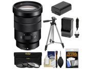 Sony Alpha E Mount 18 105mm f 4.0 OSS PZ Zoom Lens with 3 Filters Tripod NP FW50 Battery Charger Kit