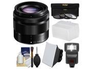 Panasonic Lumix G Vario 35 100mm f 4.0 5.6 OIS Zoom Lens Black with Flash Soft Box Diffuser 3 Filters Kit