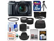 Canon PowerShot G1 X Mark II Wi Fi Digital Camera with 32GB Card Case Tripod 3 Filters Tele Wide Lens Kit