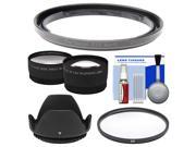 Bower FA DC58E Conversion Adapter Ring for Canon PowerShot G1 X Mark II Camera 58mm with Lens Hood Tele Wide Lenses UV Filter Accessory Kit