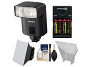 Sony Alpha HVL F32M Compact Flash with Batteries Charger Soft Box Bounce Diffuser Kit