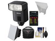 Sony Alpha HVL F32M Compact Flash with Batteries Charger Soft Box Bounce Diffuser Case Kit