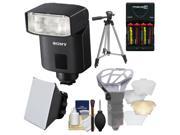 Sony Alpha HVL F32M Compact Flash with Batteries Charger Soft Box Bounce Diffuser Tripod Kit