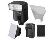 Sony Alpha HVL F32M Compact Flash with NP FW50 Battery Charger Soft Box Bounce Diffuser Kit