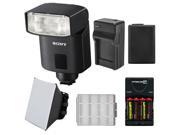 Sony Alpha HVL F32M Compact Flash with AA NP FW50 Battery Chargers Soft Box Kit