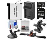 Essentials Bundle for GoPro HD HERO 4 Action Camcorder with 32GB Card Battery Charger Handlebar Vented Helmet Suction Cup Mounts Kit