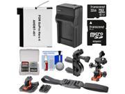 Essentials Bundle for GoPro HD HERO 4 Action Camcorder with 32GB Card Battery Charger 2 Helmet Flat Surface Bike Handlebar Mounts Kit