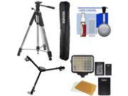 Bower VTSL7200 72 Digital Photo Video Camera Tripod Steady Lift Series with Case with W3 Universal Dolly Video Light Accessory Kit