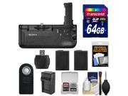 Sony VG C2EM Vertical Battery Grip for Alpha A7 II Camera with 64GB Card 2 Batteries Charger Remote Kit