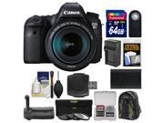 Canon EOS 6D Digital SLR Camera Body EF 24 105mm IS STM Lens with 64GB Card Canon Backpack Battery Charger Grip 3 Filters Kit