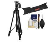 Sunpak 61 6000PG Aluminum Tripod with Pistol Grip Ball Head with Case Cleaning Kit
