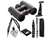 Snypex Knight 8x32 ED Waterproof Fogproof Binoculars with Case with Tripod Adapter Harness Monopod Cleaning Kit