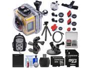 Kodak PixPro SP360 Wi Fi HD Video Action Camera Camcorder Aqua Sport Pack with Handlebar Bike Suction Cup Mounts 64GBs Battery Backpack Tripod Kit