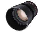 Rokinon 85mm T 1.5 Cine DS AS IF Telephoto Lens for Video DSLR Sony Alpha E Mount
