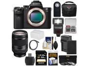 Sony Alpha A7 II Digital Camera Body with FE 24 240mm OSS Lens 64GB Card Battery Charger Case Flash 3 Filters Kit