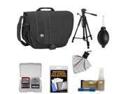 Tamrac 3445 Rally 5 Camera Netbook iPad Bag Black with Deluxe Photo Video Tripod Nikon Cleaning Kit