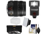 Panasonic Lumix G X Vario 12 35mm f 2.8 OIS Lens for G Series Cameras Black with 3 Filters Flash 2 Diffusers Kit