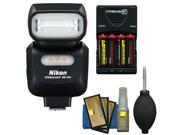 Nikon SB 500 AF Speedlight Flash LED Video Light with Batteries Charger Cleaning Kit