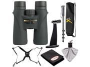Nikon Monarch 3 8x42 ATB Waterproof Fogproof Binoculars with Case Harness Tripod Adapter Monopod Kit