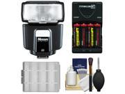 Nissin Digital i40 Speedlite Flash for Olympus Panasonic Micro 4 3 with Batteries Charger Kit