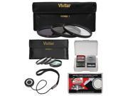 Vivitar 3 Piece Multi Coated HD Filter Set 37mm UV CPL ND8 4 Macro Filter Set Accessory Kit