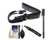Joby UltraFit Sling Camera Strap for Women Charcoal with Monopod Cleaning Accessory Kit