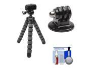 Precision Design PD T14 Flexible Compact Camera Mini Tripod with Adapter Cleaning Kit for Original HD HERO HD HERO2 HERO3 HERO3 HERO4 Cameras