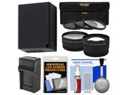 Essentials Bundle for Fuji X A1 X E1 X E2 X M1 X T1 with 16 50mm 18 55mm Lens with NP W126 Battery Charger 3 Filters Tele Wide Lens Kit