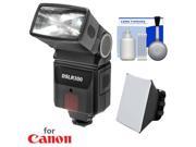 Precision Design DSLR300 High Power Auto Flash with Softbox Diffuser Kit for Canon PowerShot SX40 HS G12 G1 X Digital Camera