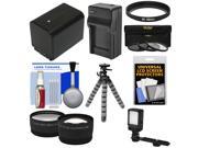 Essentials Bundle for Sony Handycam HDR PJ540 HDR PJ810 Camcorder with LED Light NP FV70 Battery Charger Flex Tripod 2 Tele Wide Lens Kit