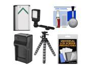 Essentials Bundle for Sony Handycam HDR CX240 HDR PJ275 Camcorder with LED Light NP BX1 Battery Charger Flex Tripod Kit