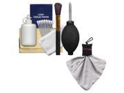Precision Design 6 Piece Camera Lens Cleaning Kit with Blower Brush Fluid Cloth Tissues Tips Spudz Cloth