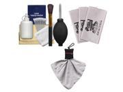 Precision Design 6 Piece Camera Lens Cleaning Kit with Blower Brush Fluid Cloth Tissues Tips 3 Microfiber Cleaning Cloths