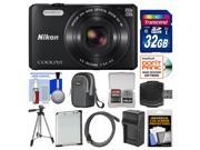 Nikon Coolpix S7000 Wi Fi Digital Camera Black with 32GB Card Case Battery Charger Tripod HDMI Cable Kit
