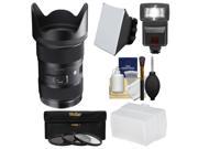 Sigma 18 35mm f 1.8 Art DC HSM Zoom Lens for Nikon Cameras with Flash Soft Box Diffuser 3 UV CPL ND8 Filters Kit